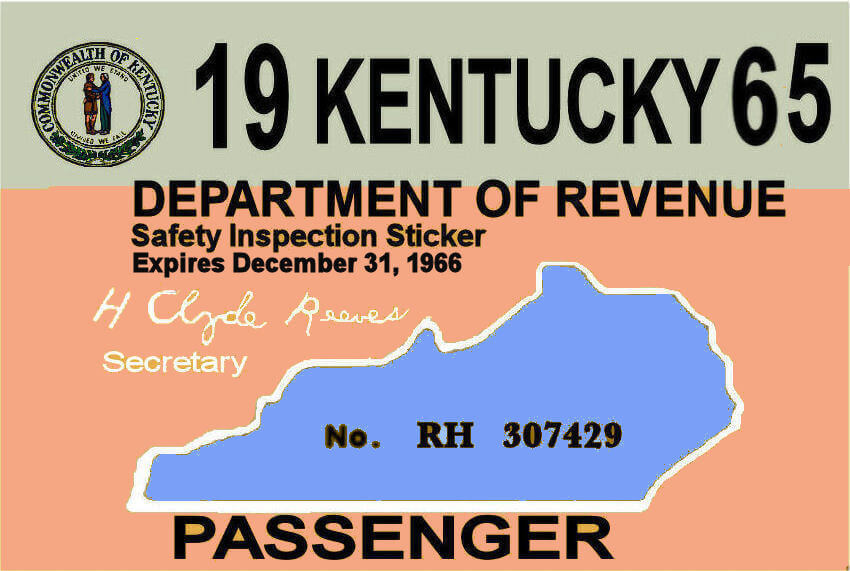 (image for) 1965 Kentucky Inspection Sticker